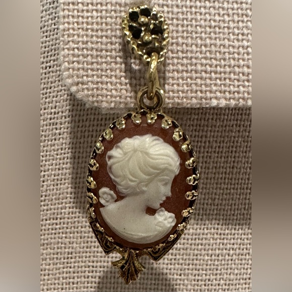 Vintage Cameo adjustable screw spring back earrings Gorgeous - Picture 4 of 8